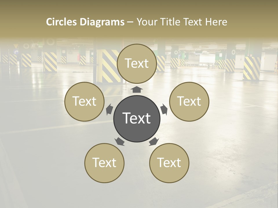 Car Parking In Garage PowerPoint Template