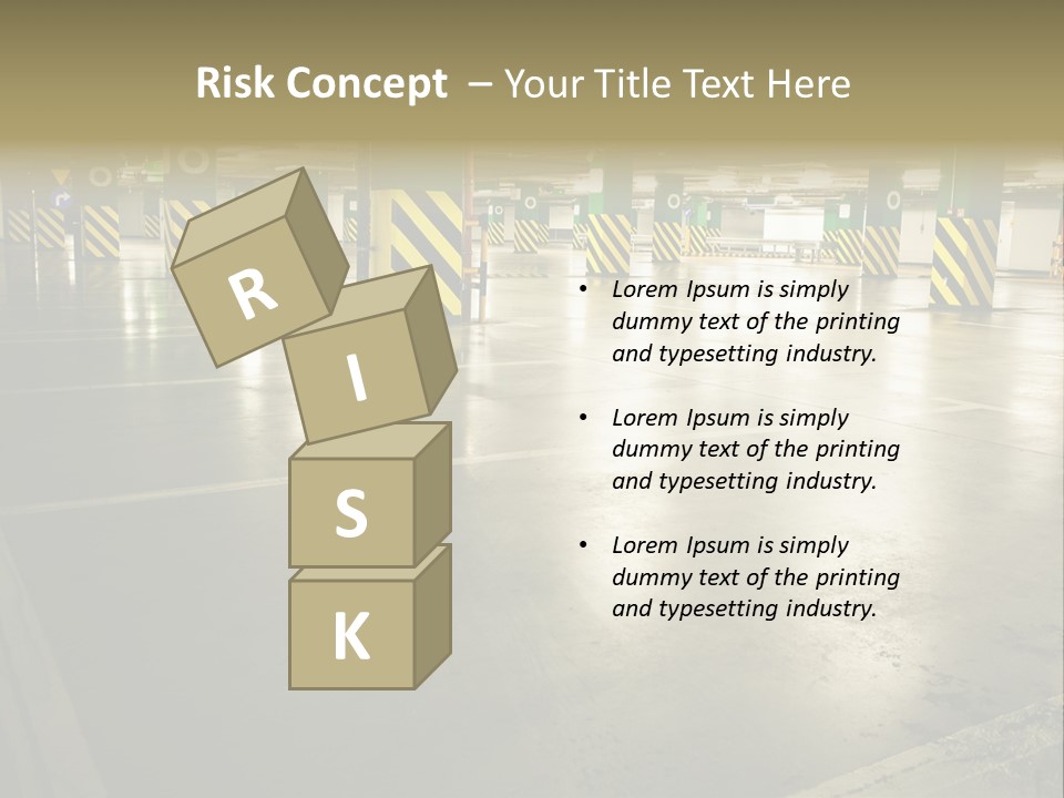 Car Parking In Garage PowerPoint Template