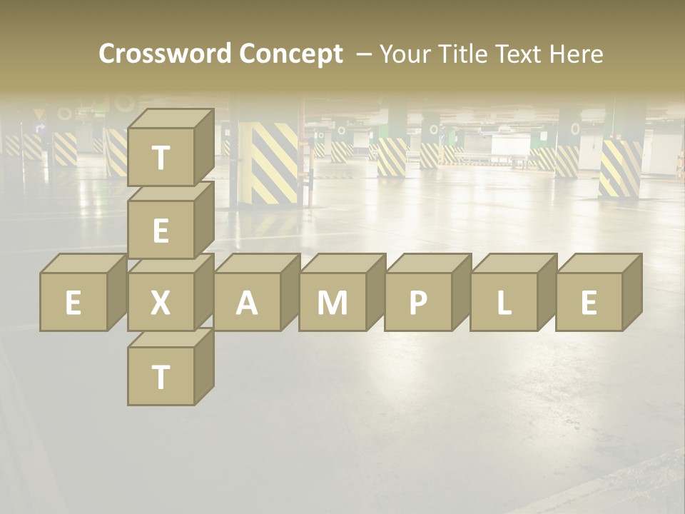 Car Parking In Garage PowerPoint Template