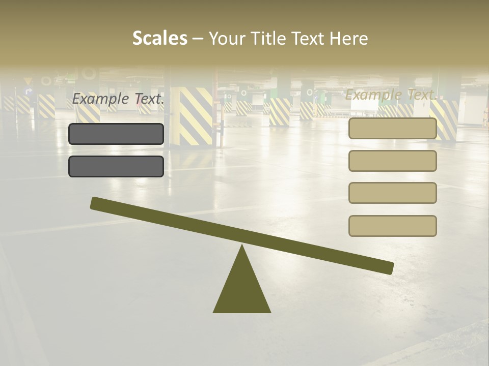 Car Parking In Garage PowerPoint Template