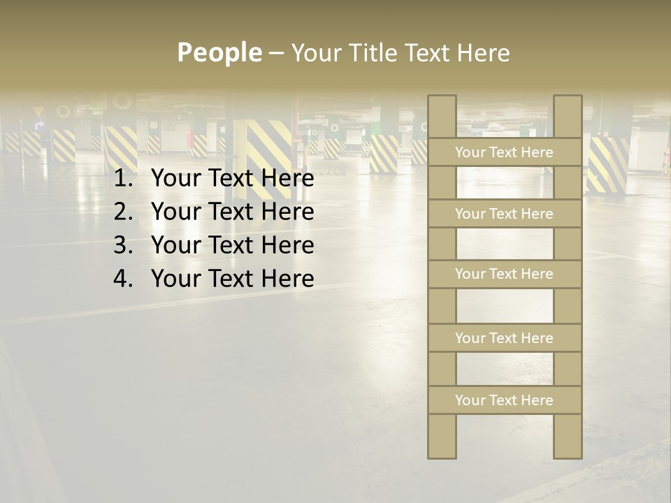 Car Parking In Garage PowerPoint Template