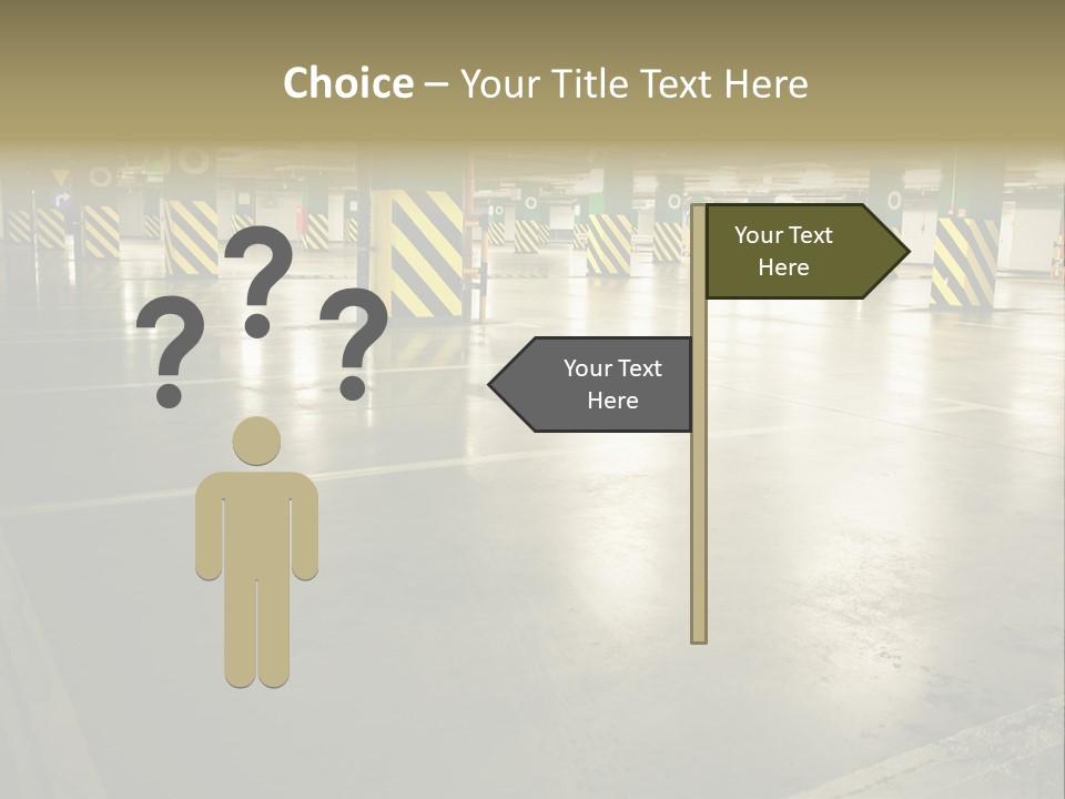 Car Parking In Garage PowerPoint Template