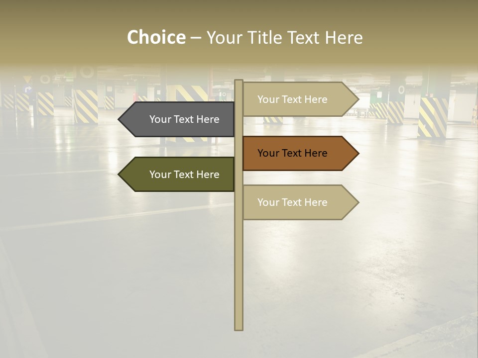 Car Parking In Garage PowerPoint Template