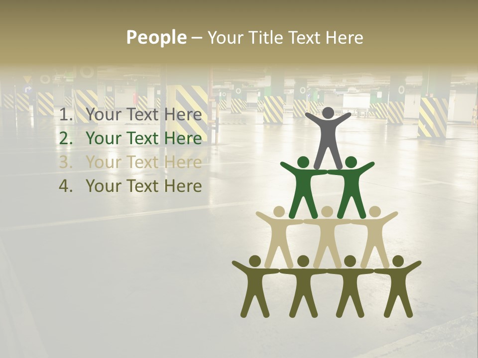 Car Parking In Garage PowerPoint Template
