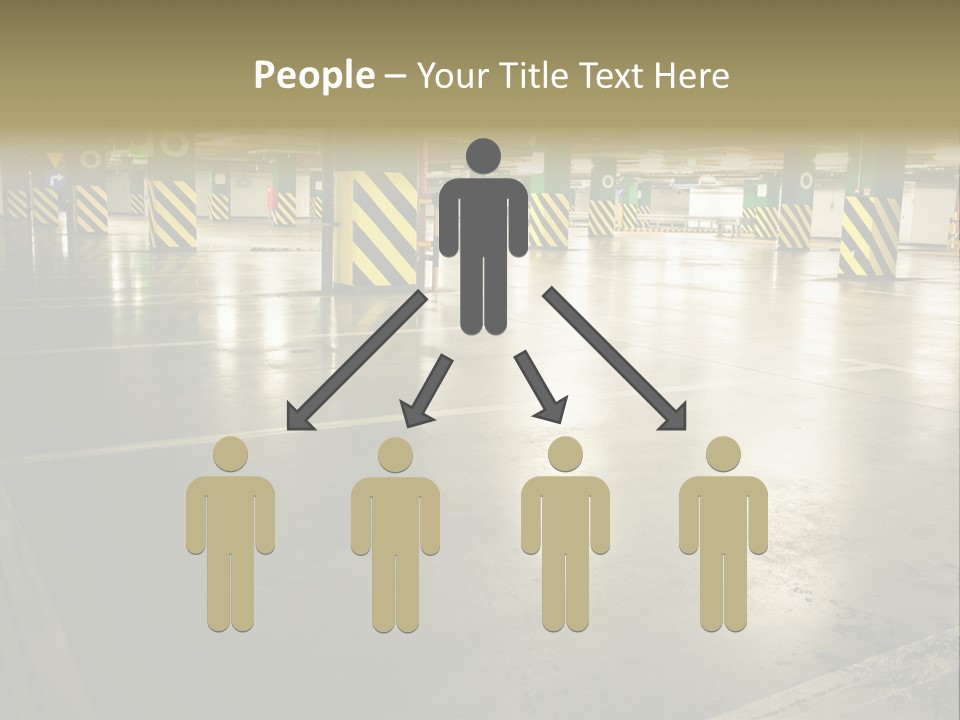 Car Parking In Garage PowerPoint Template
