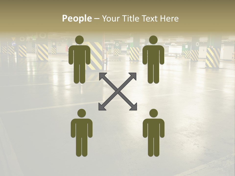 Car Parking In Garage PowerPoint Template