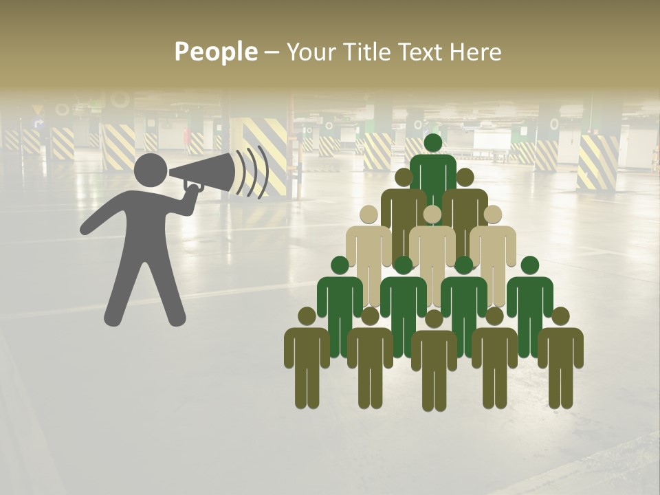 Car Parking In Garage PowerPoint Template
