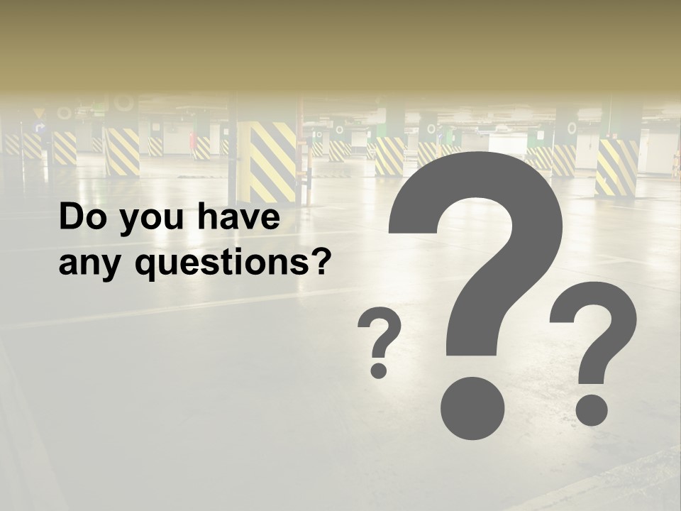 Car Parking In Garage PowerPoint Template