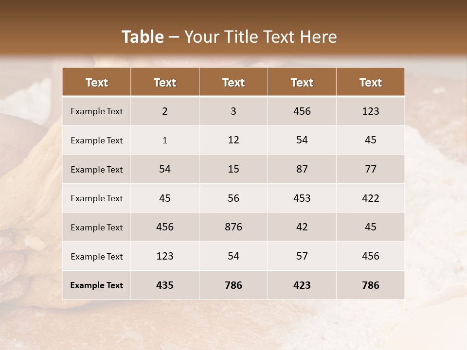 Table Raw Ingredient PowerPoint Template
