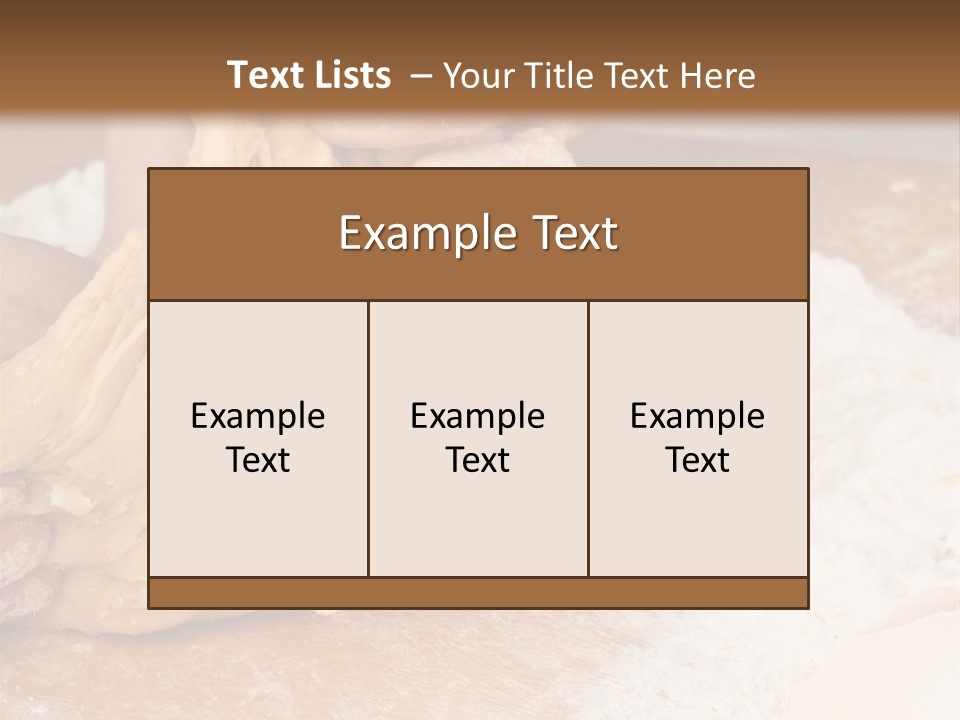 Table Raw Ingredient PowerPoint Template