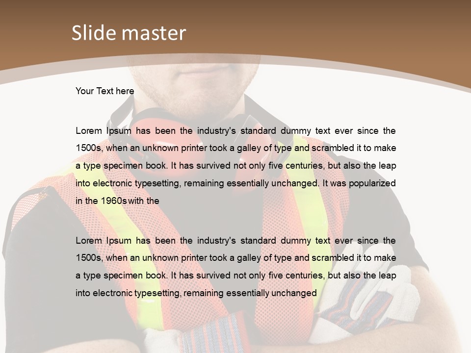 Construction Worker PowerPoint Template