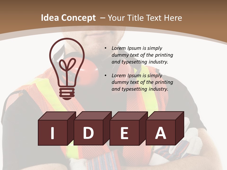 Construction Worker PowerPoint Template