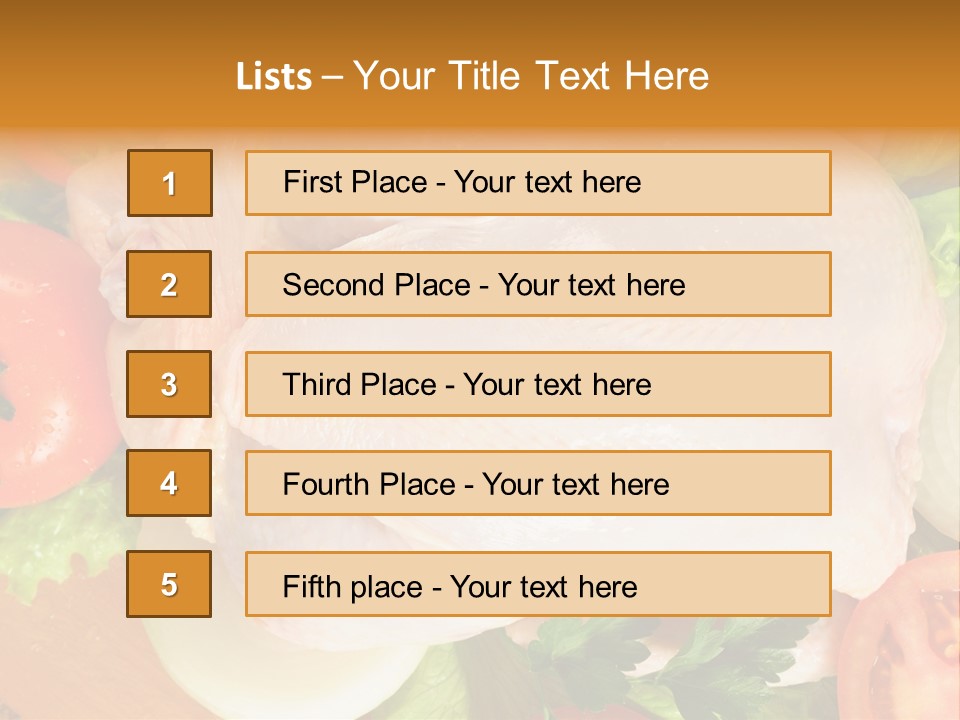 Uncooked Vegetable Protein PowerPoint Template