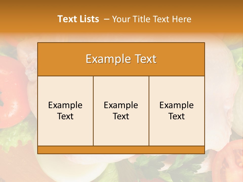Uncooked Vegetable Protein PowerPoint Template