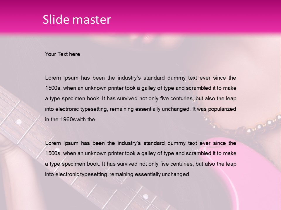 Female Music Electric PowerPoint Template