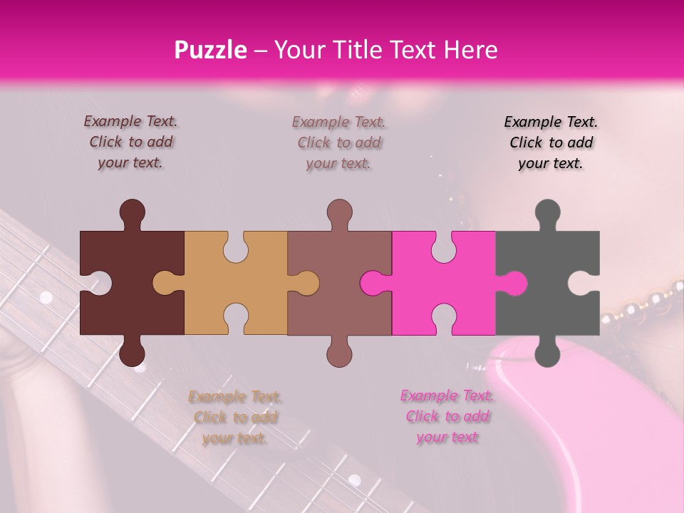 Female Music Electric PowerPoint Template