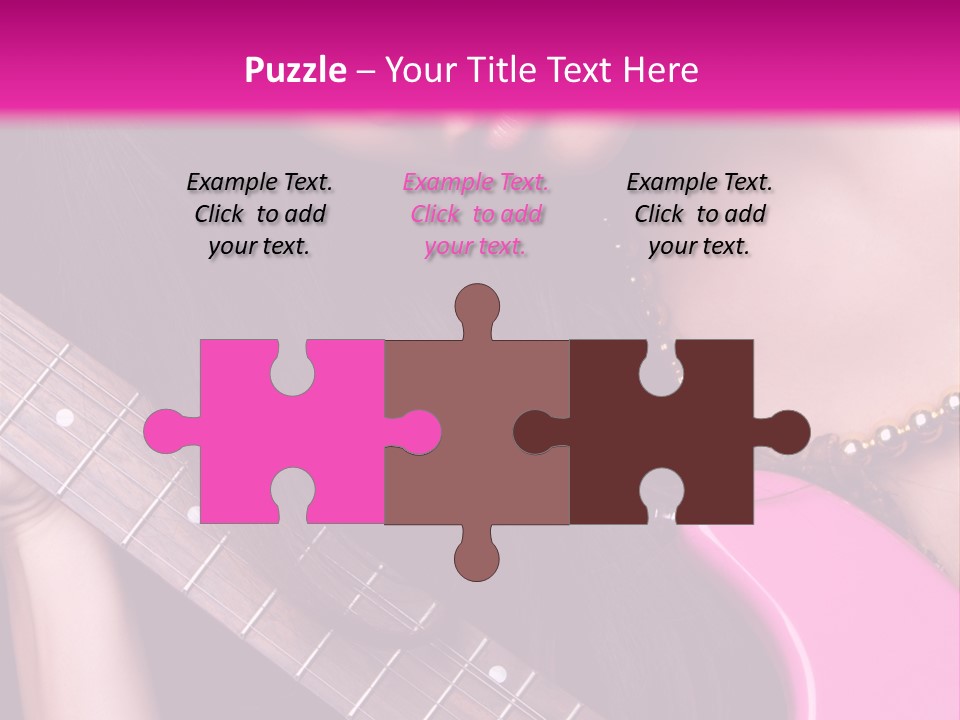 Female Music Electric PowerPoint Template