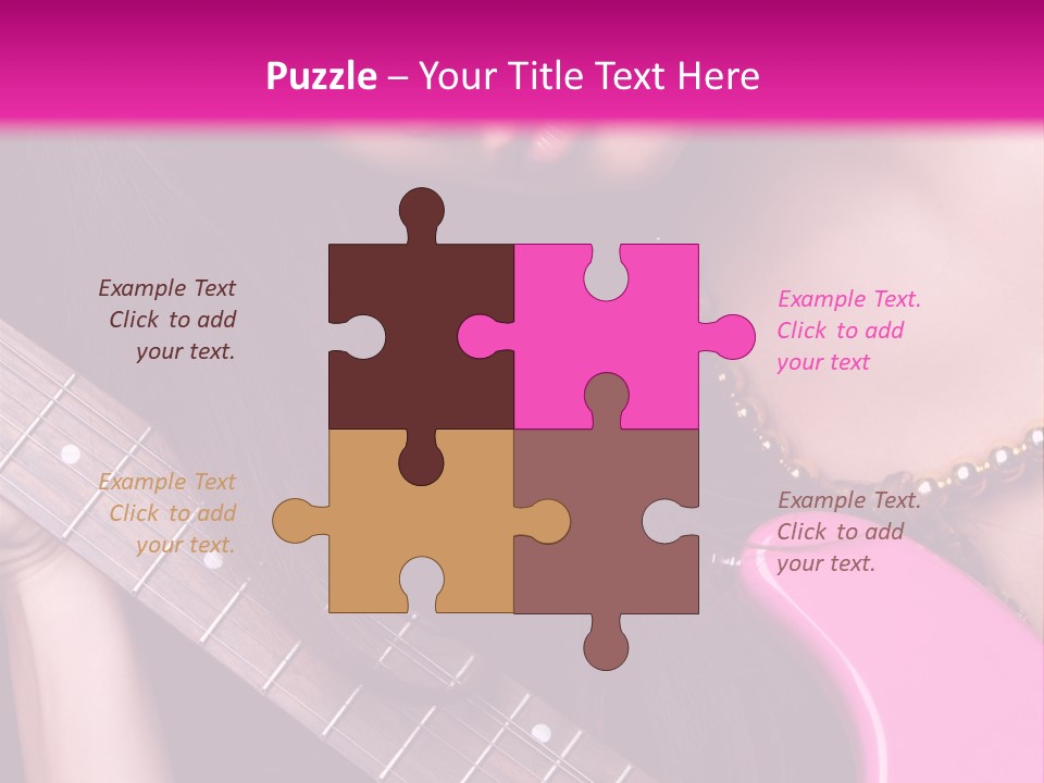 Female Music Electric PowerPoint Template
