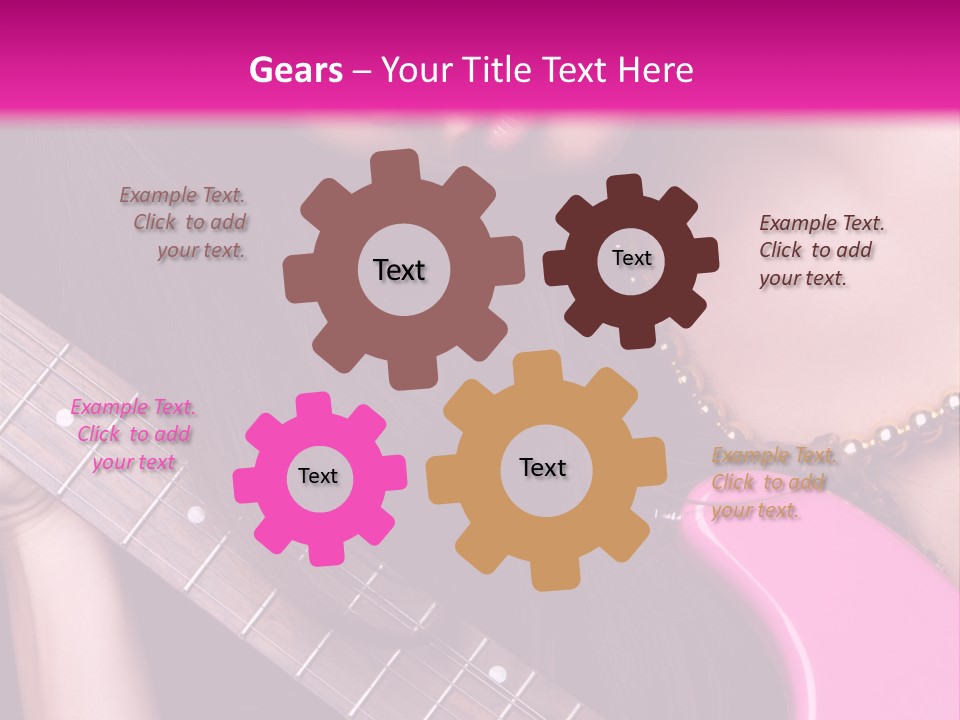 Female Music Electric PowerPoint Template