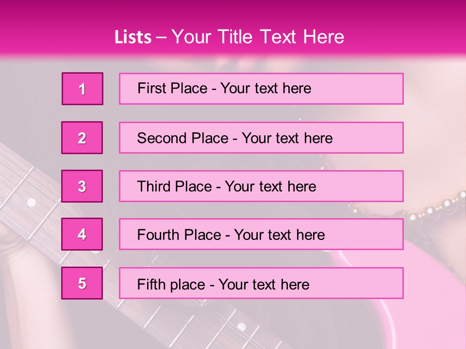 Female Music Electric PowerPoint Template