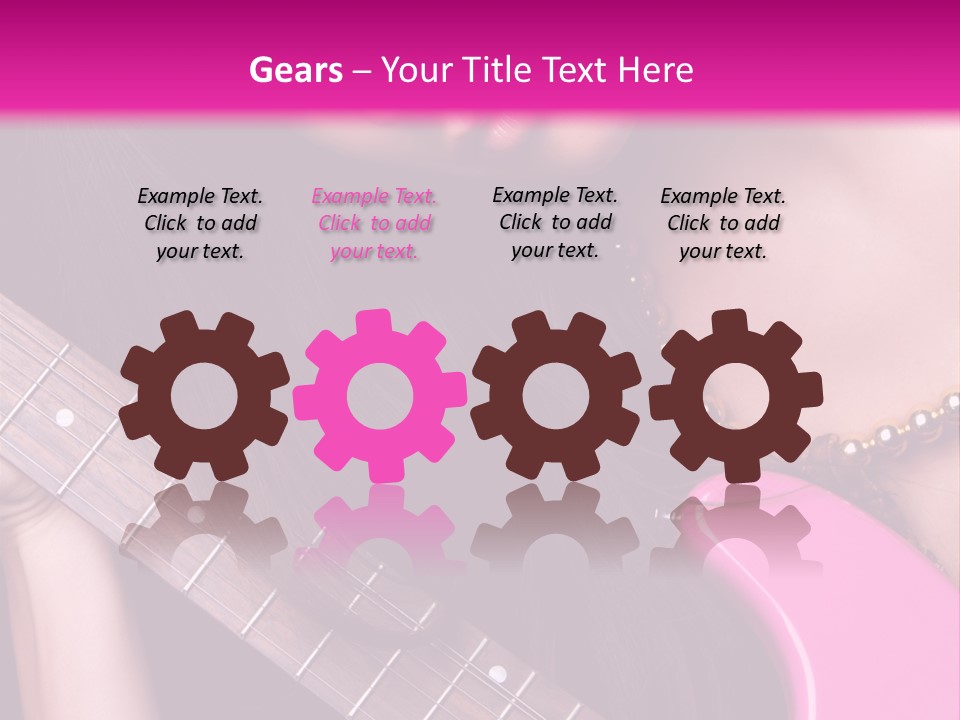 Female Music Electric PowerPoint Template