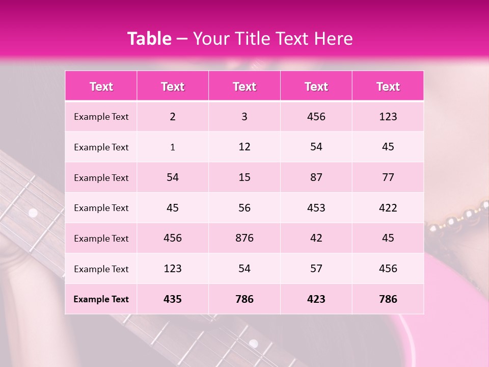 Female Music Electric PowerPoint Template