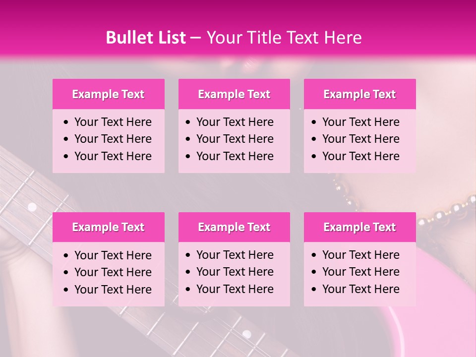 Female Music Electric PowerPoint Template