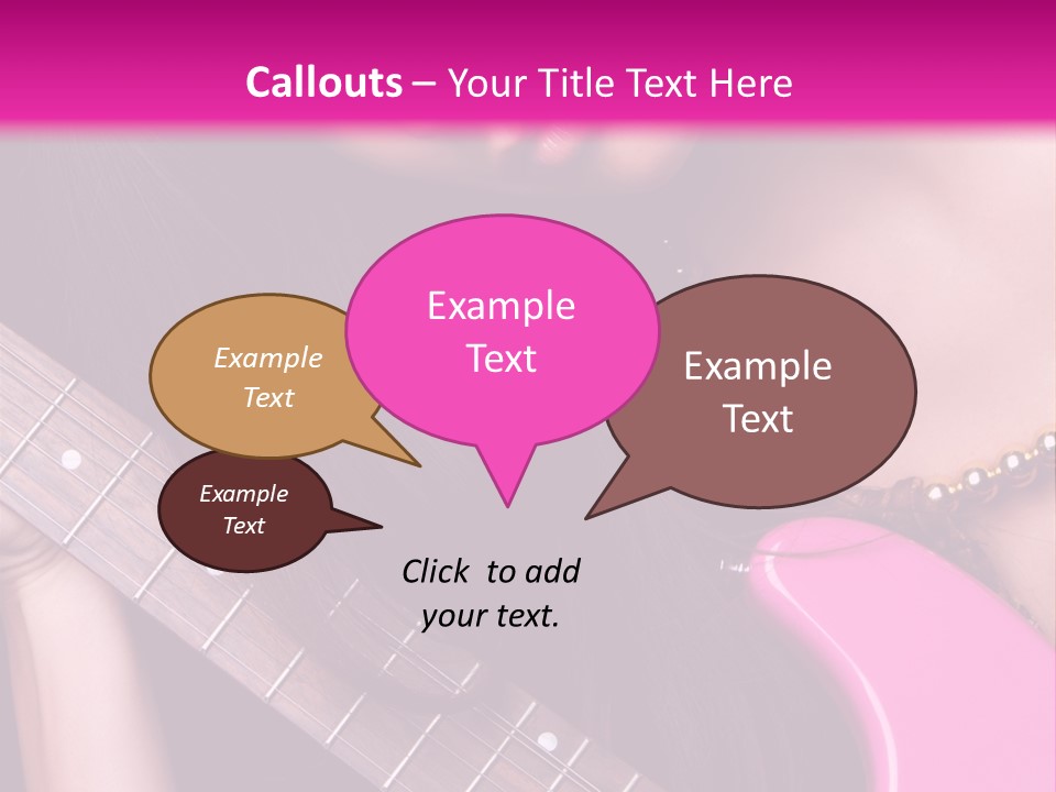 Female Music Electric PowerPoint Template