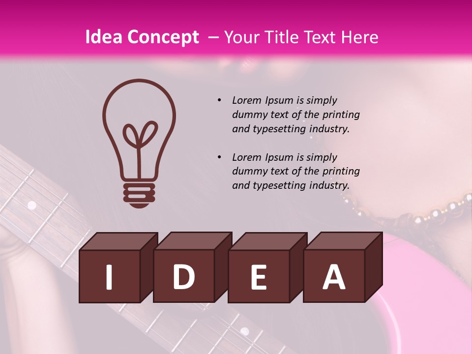 Female Music Electric PowerPoint Template