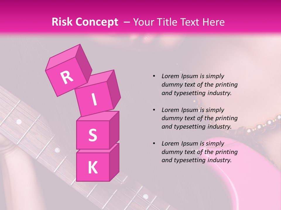 Female Music Electric PowerPoint Template