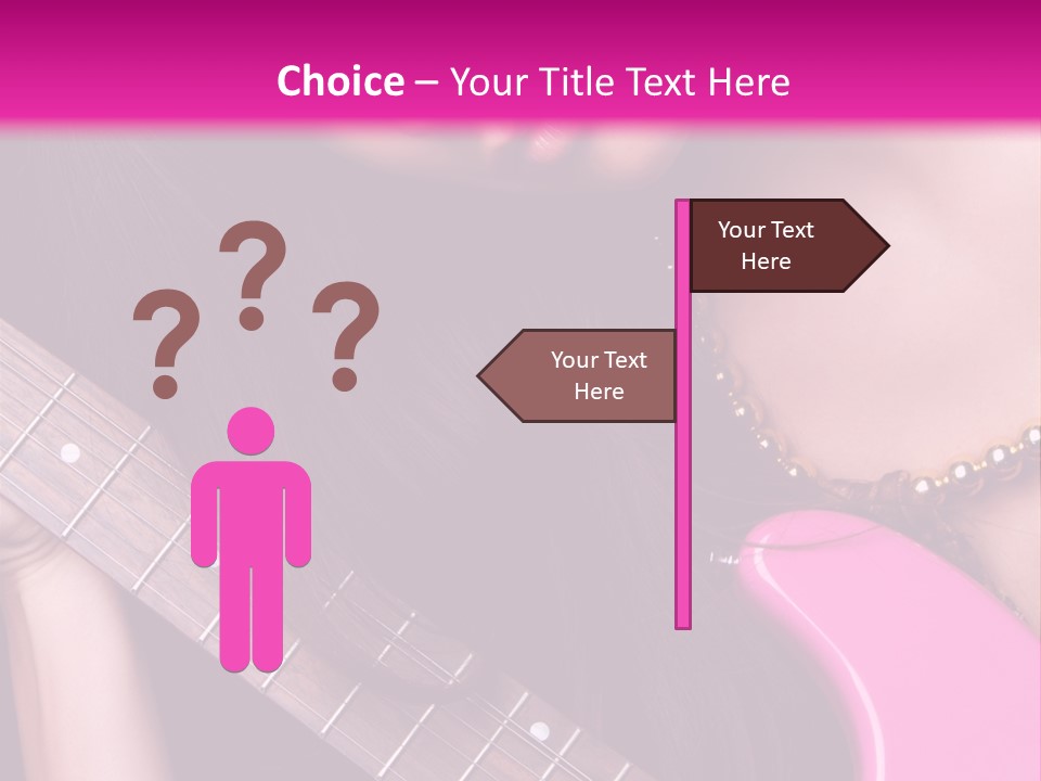 Female Music Electric PowerPoint Template