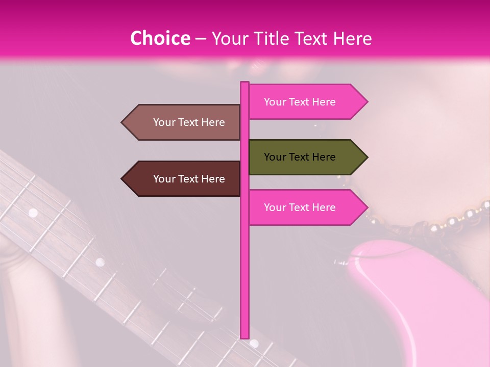 Female Music Electric PowerPoint Template