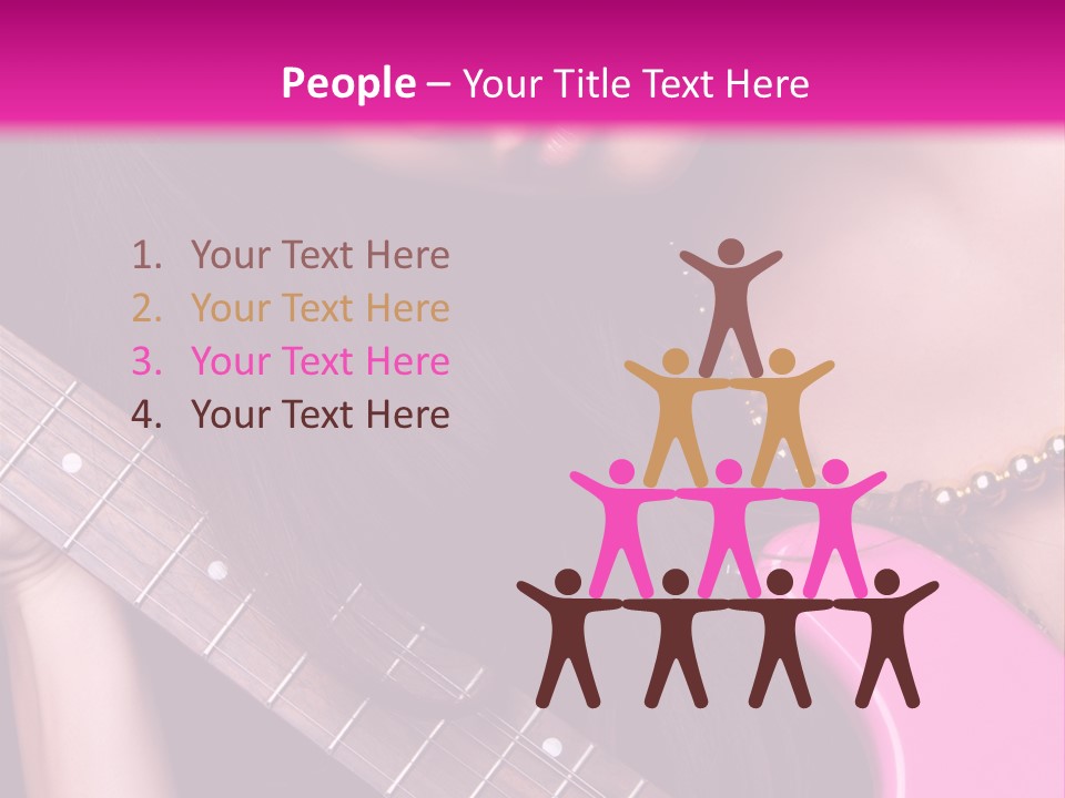 Female Music Electric PowerPoint Template