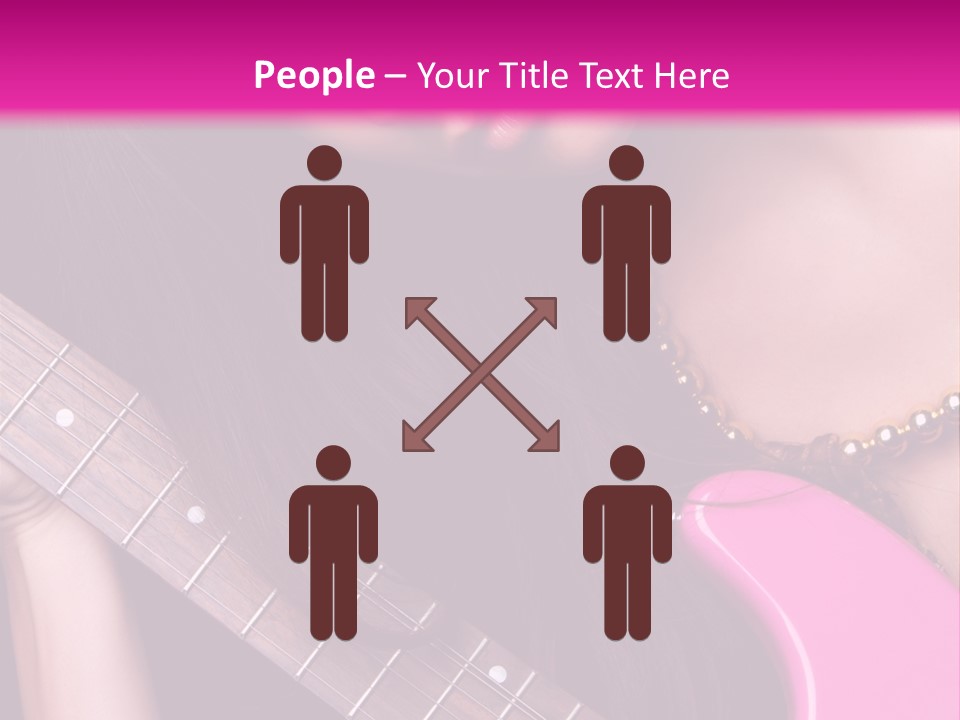 Female Music Electric PowerPoint Template
