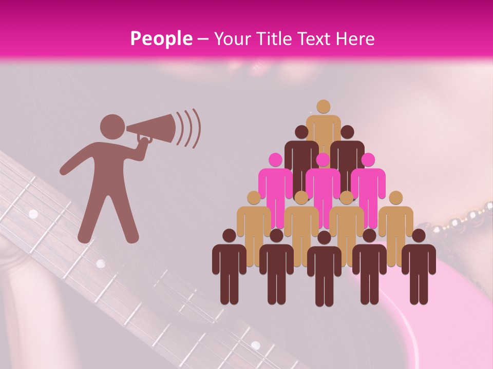 Female Music Electric PowerPoint Template