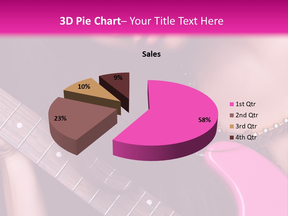 Female Music Electric PowerPoint Template