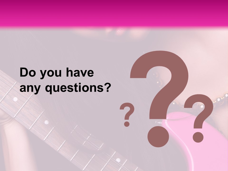 Female Music Electric PowerPoint Template