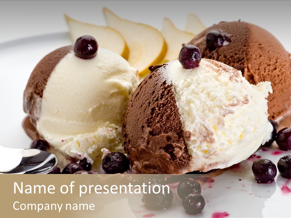 Chocolate Ice Cream PowerPoint Template