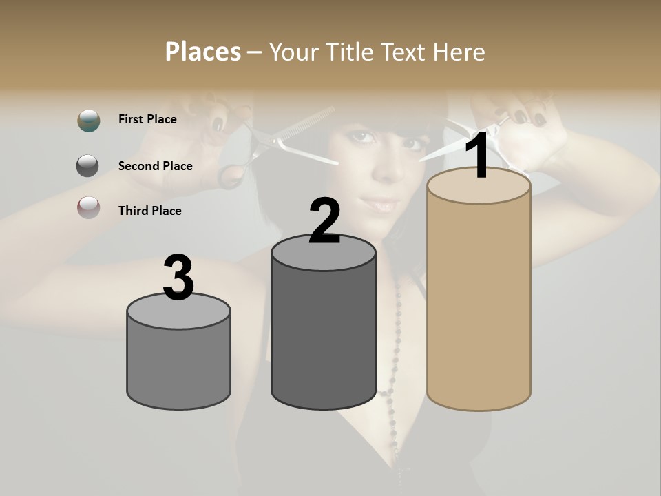 Smiling Hair Cut PowerPoint Template