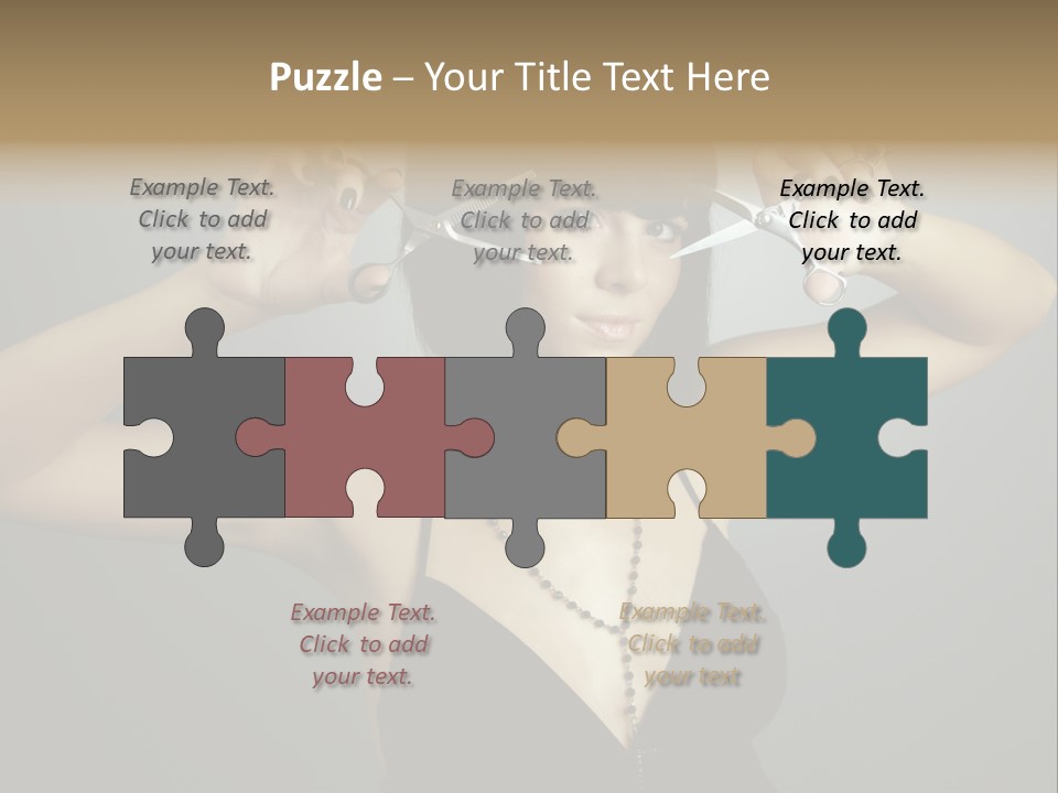 Smiling Hair Cut PowerPoint Template