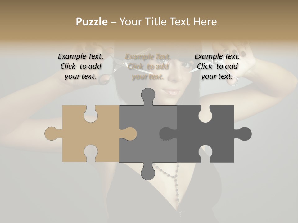 Smiling Hair Cut PowerPoint Template