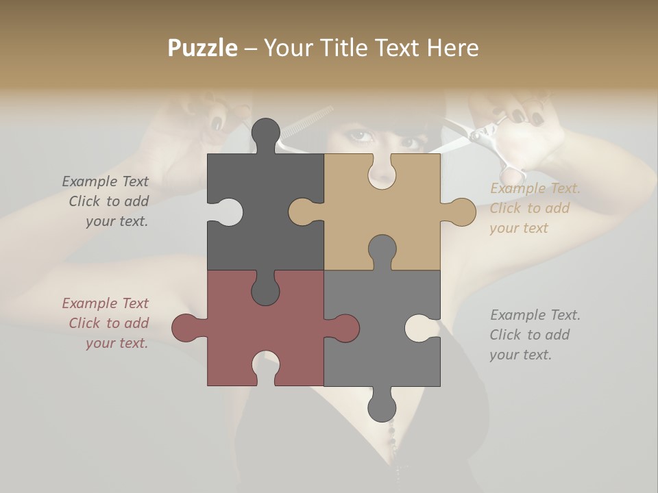 Smiling Hair Cut PowerPoint Template