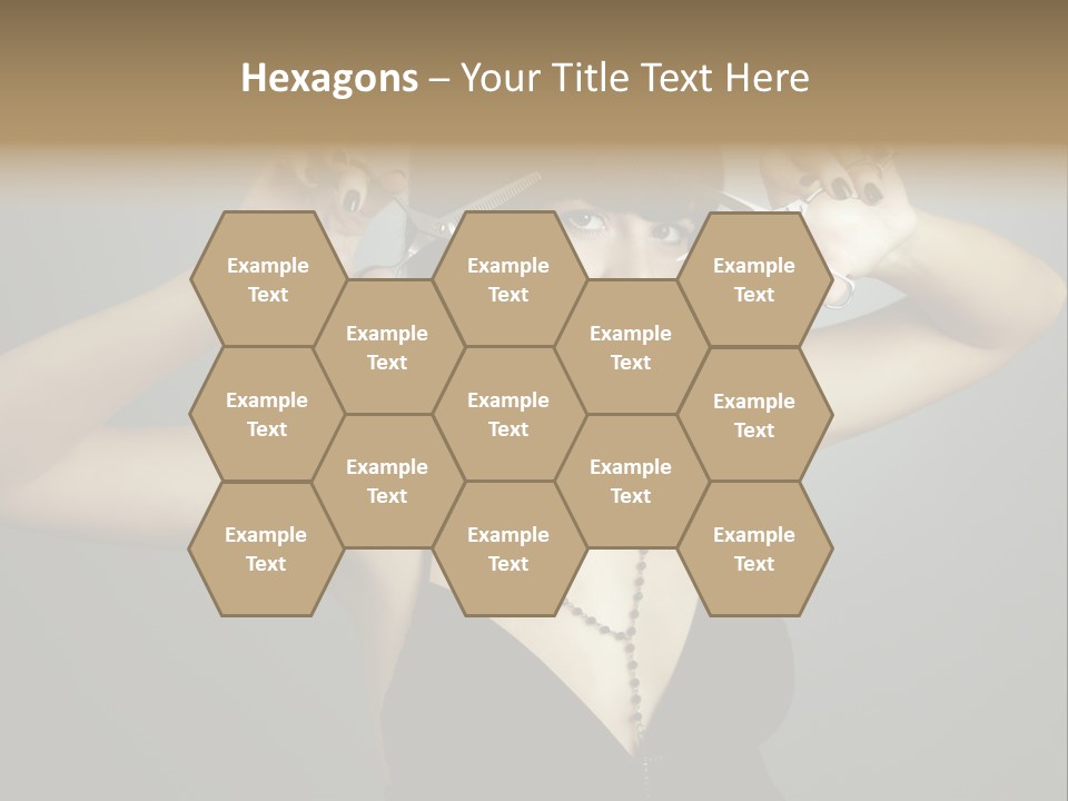 Smiling Hair Cut PowerPoint Template