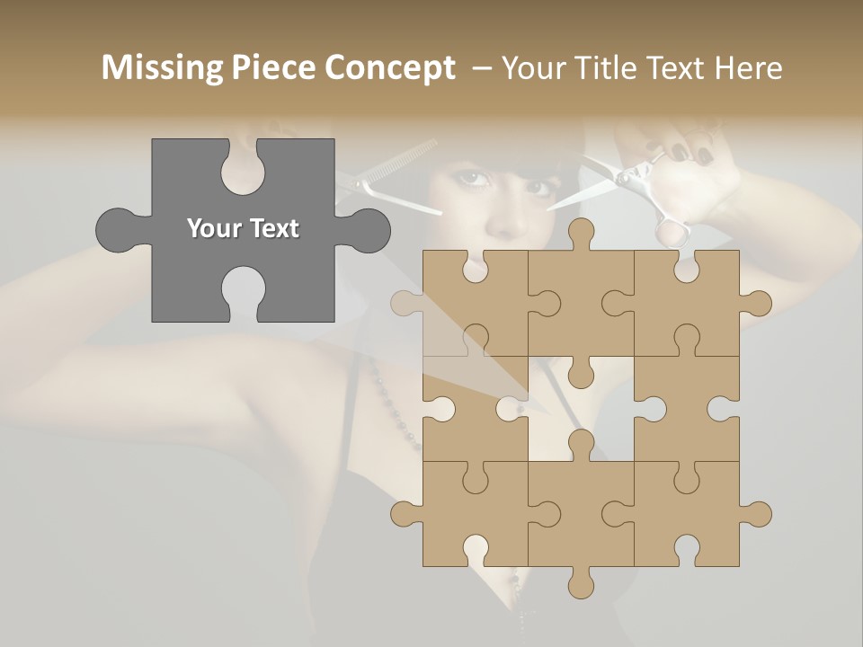 Smiling Hair Cut PowerPoint Template