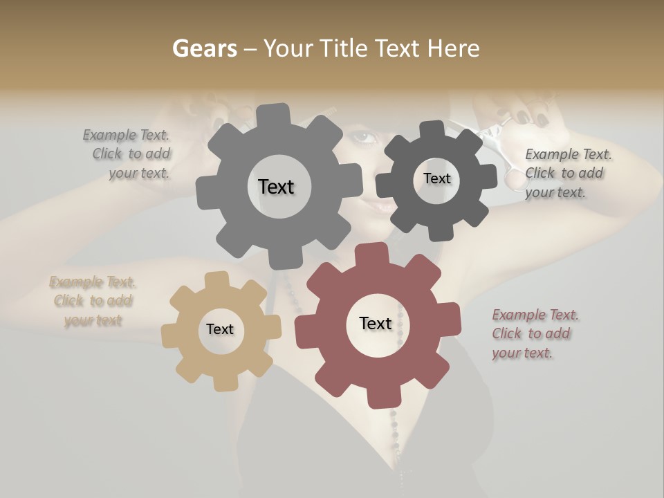 Smiling Hair Cut PowerPoint Template