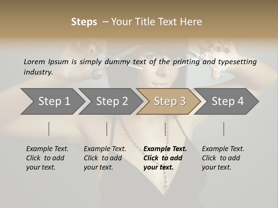 Smiling Hair Cut PowerPoint Template