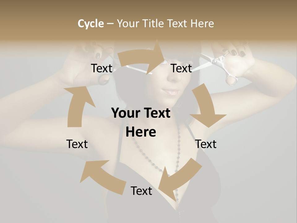 Smiling Hair Cut PowerPoint Template