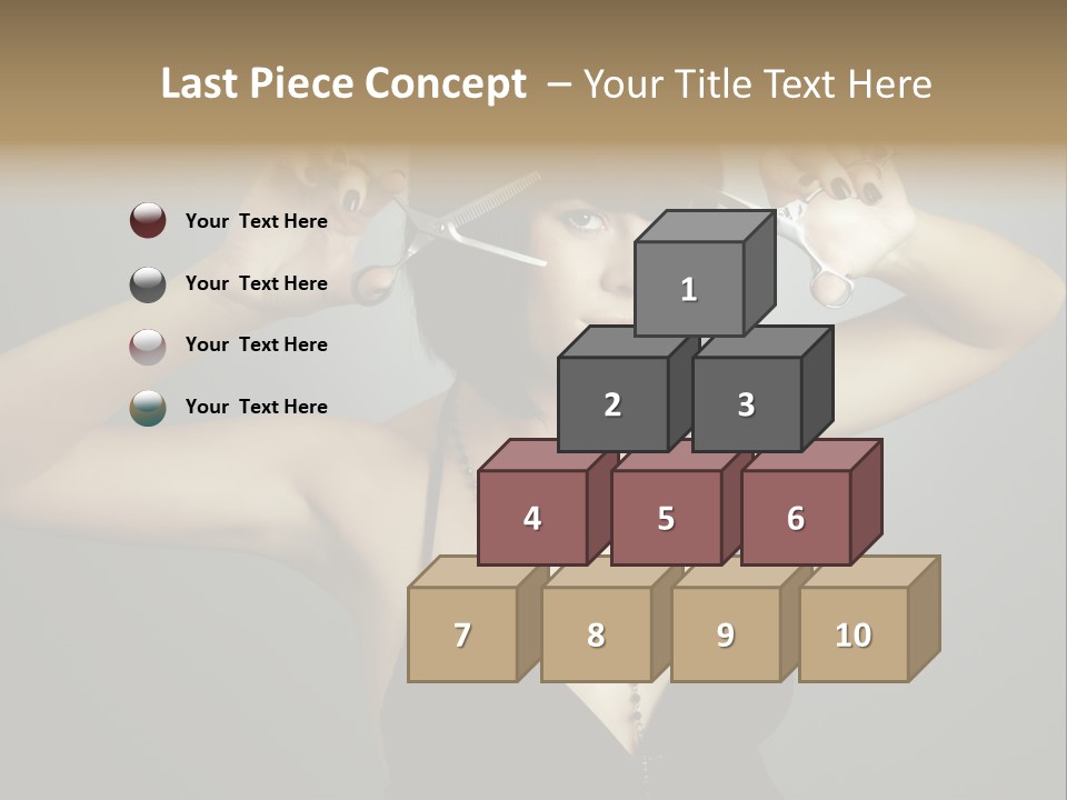 Smiling Hair Cut PowerPoint Template