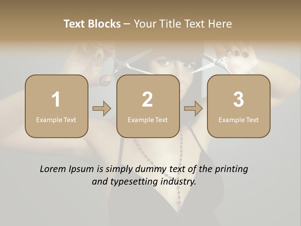 Smiling Hair Cut PowerPoint Template