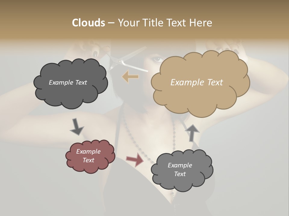 Smiling Hair Cut PowerPoint Template